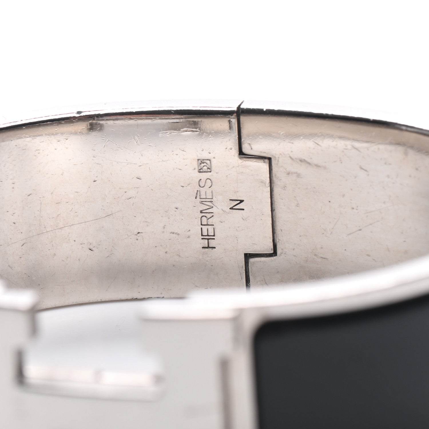Hermes Enamel Wide Clic Clac H Bracelet PM Black 4 of 9
