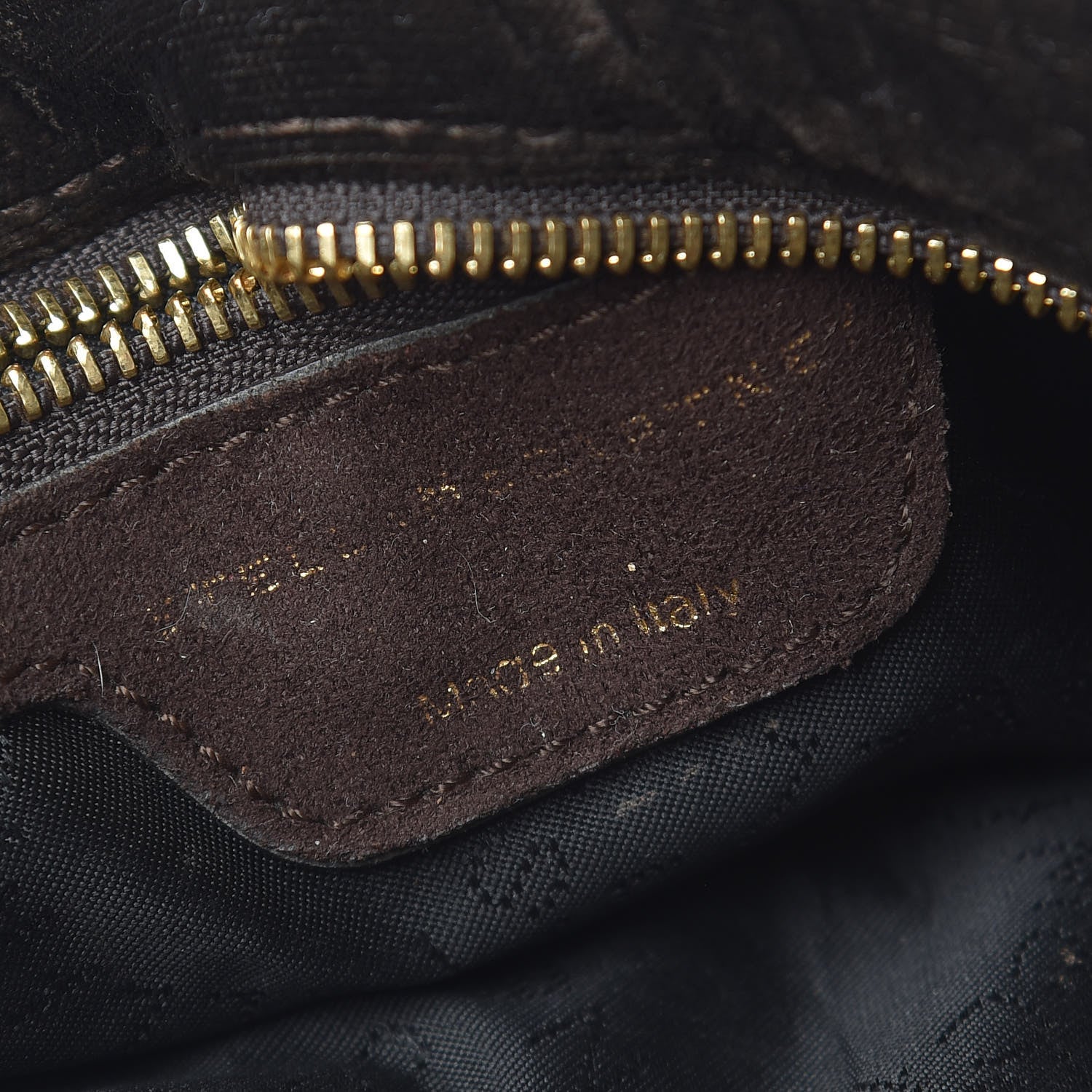Stella McCartney Metallic Snake Embossed Velvet Falabella Fold Over Tote Brown 6 of 10