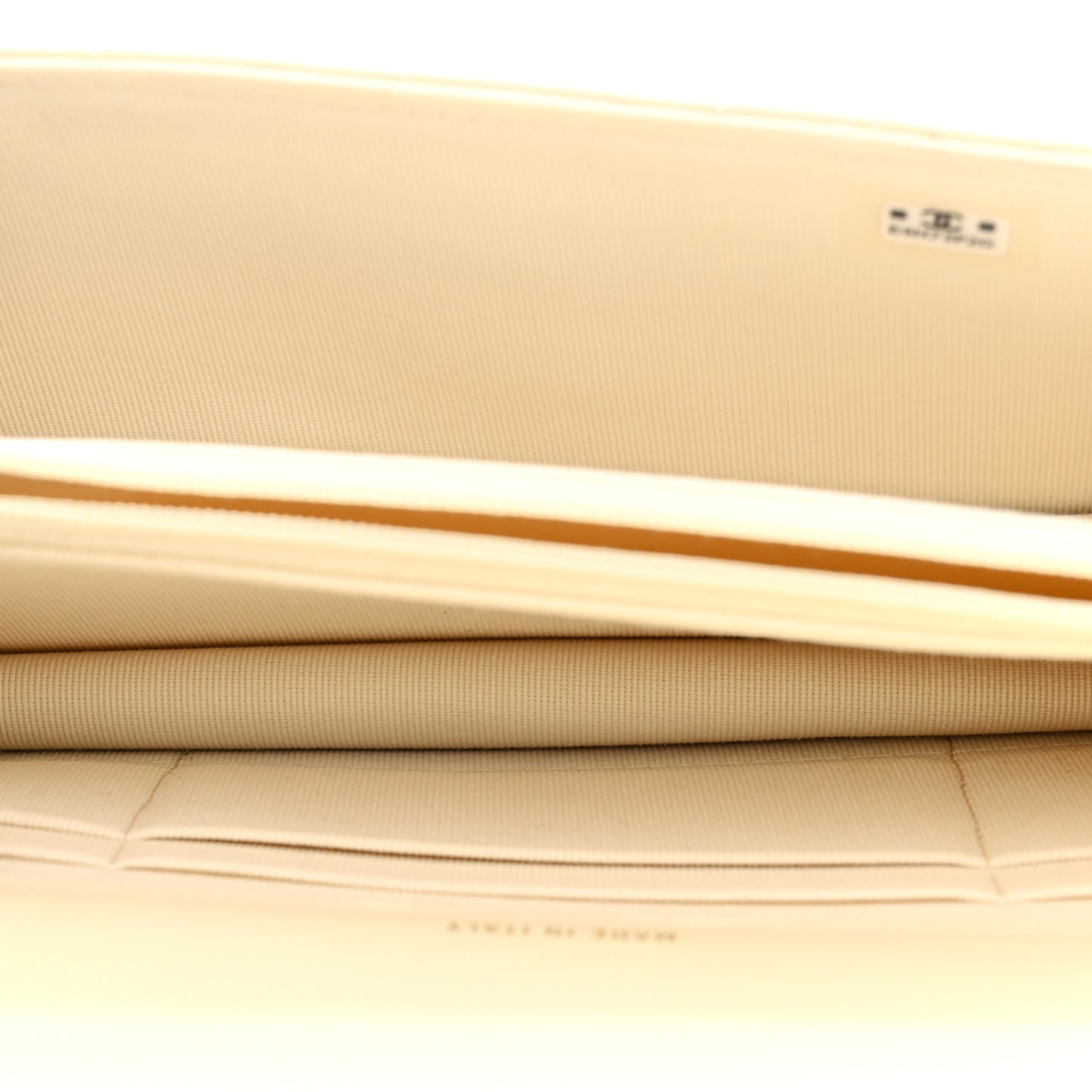 Lambskin Quilted Trendy CC Dual Handle Clutch With Chain Light Beige