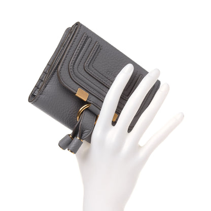 Chloe Grained Calfskin Marcie Square Wallet Cashmere Grey 2 of 12