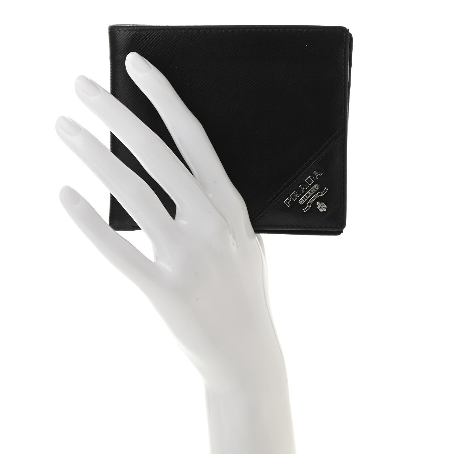 Prada Saffiano Bi-Fold Wallet Black 2 of 6
