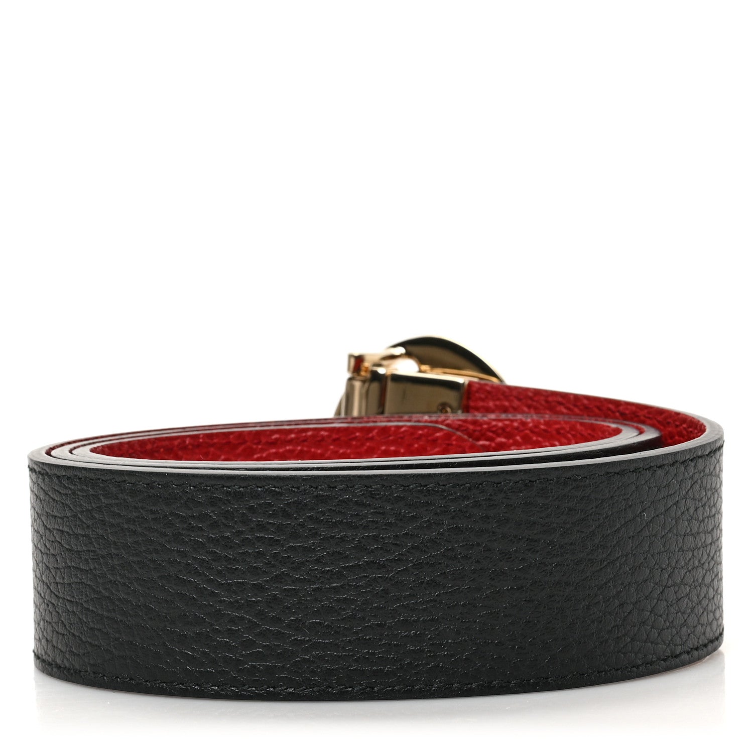 Gucci Calfskin 1973 Reversible Belt 85 34 Black Red 2 of 4