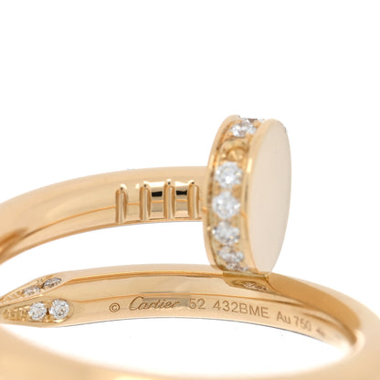 Cartier 18K Yellow Gold Diamond Juste Un Clou Ring 52 6 52/6 4 of 4