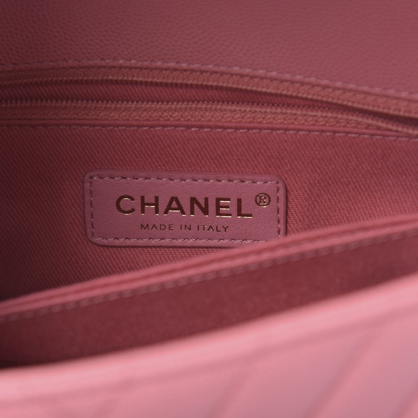 Caviar Chevron Quilted Mini Coco Handle Flap Pink