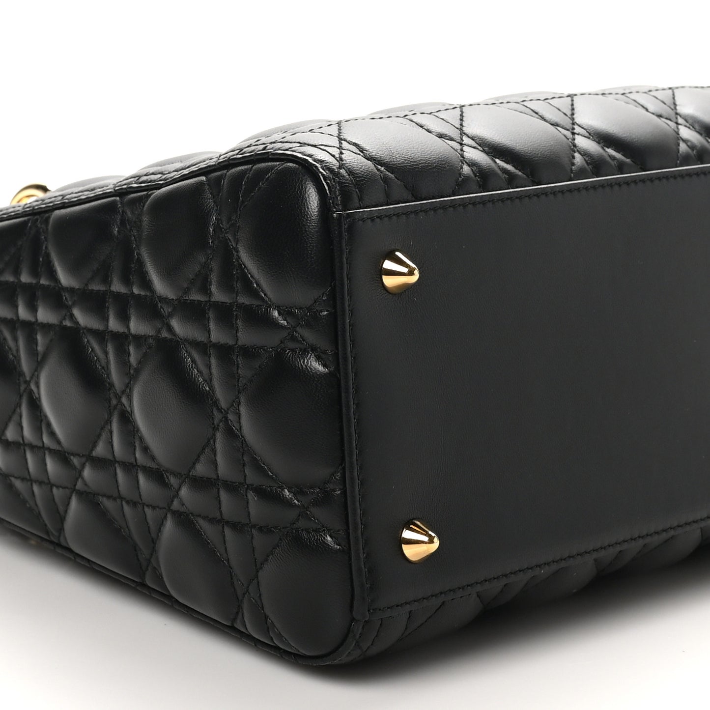 Lambskin Cannage Medium Lady Dior Black