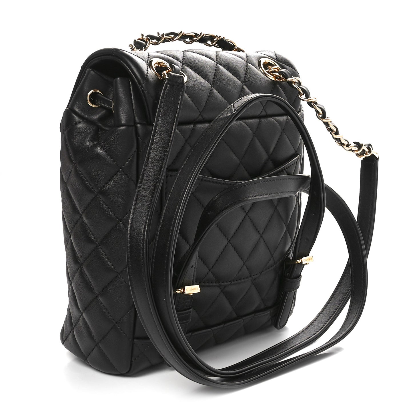 Calfskin Quilted Mini Urban Spirit Backpack Black