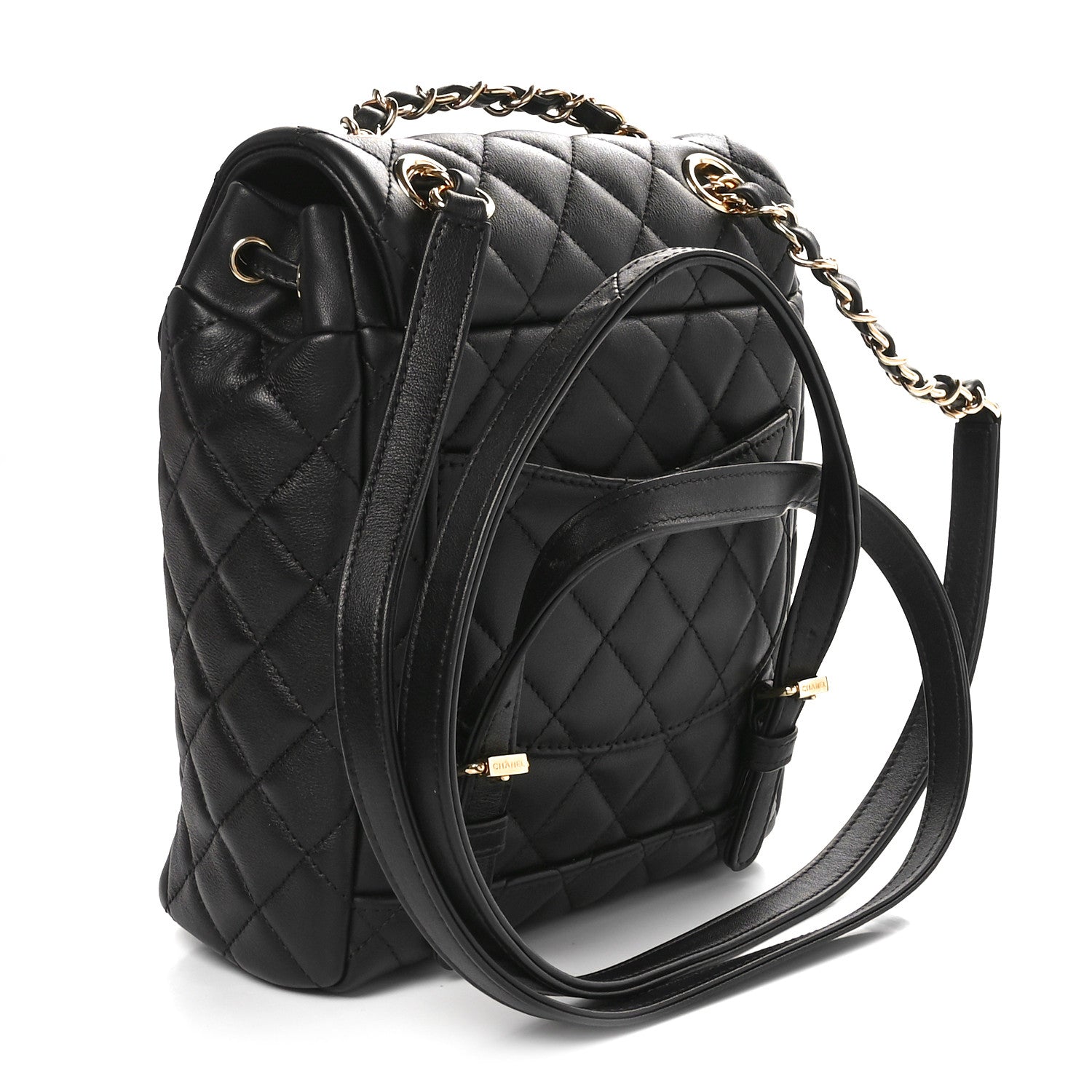 Chanel Calfskin Quilted Mini Urban Spirit Backpack Black 2 of 11