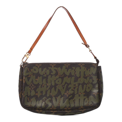 Louis Vuitton Monogram Graffiti Pochette Accessories Kaki 1 of 9