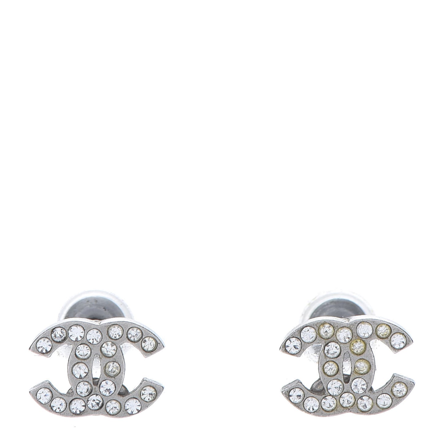 Crystal Timeless CC Earrings Silver