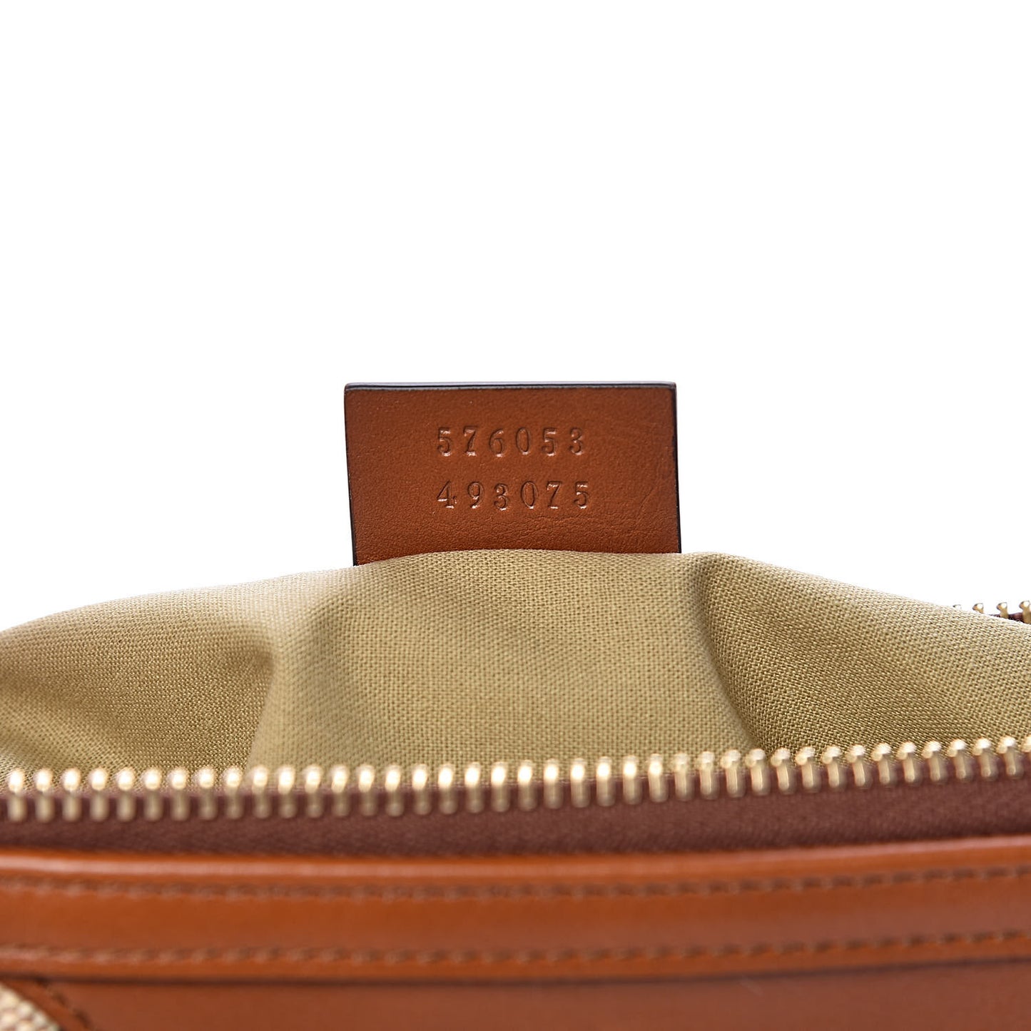 Vintage Canvas Web Pouch Sand Cuir