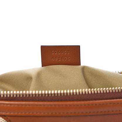 Gucci Vintage Canvas Web Pouch Sand Cuir 7 of 9