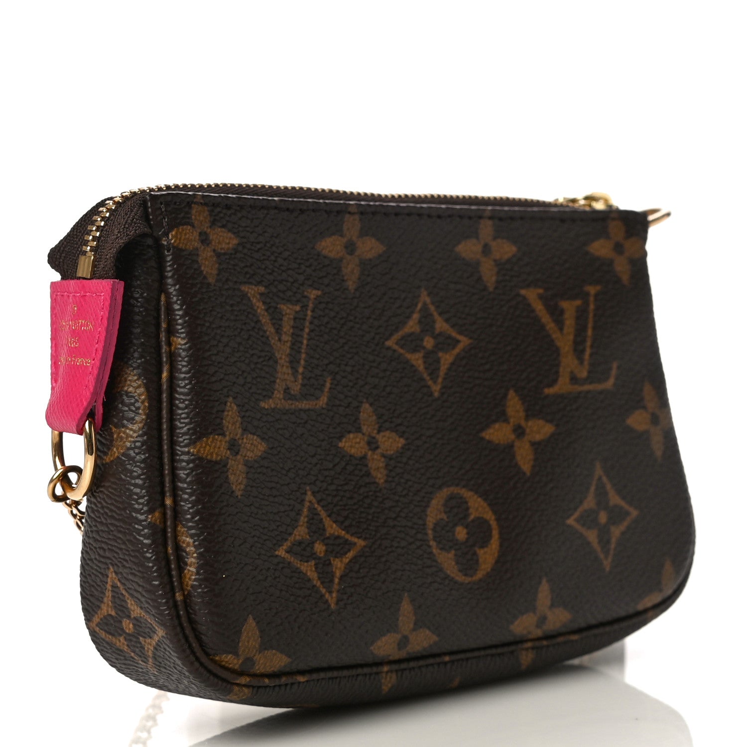 Louis Vuitton Monogram 2019 Christmas Animation Mini Courchevel Pochette Accessories Fuchsia 3 of 11