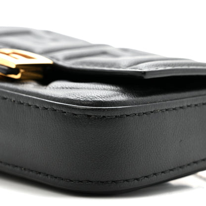 Fendi Nappa Matisse FF Embossed Nano Baguette Charm Black 9 of 12