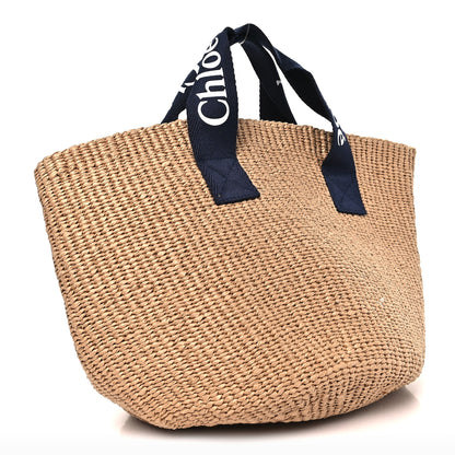 Chloe X MIFUKO Raffia Kids Basket Bag Black Beige 3 of 10