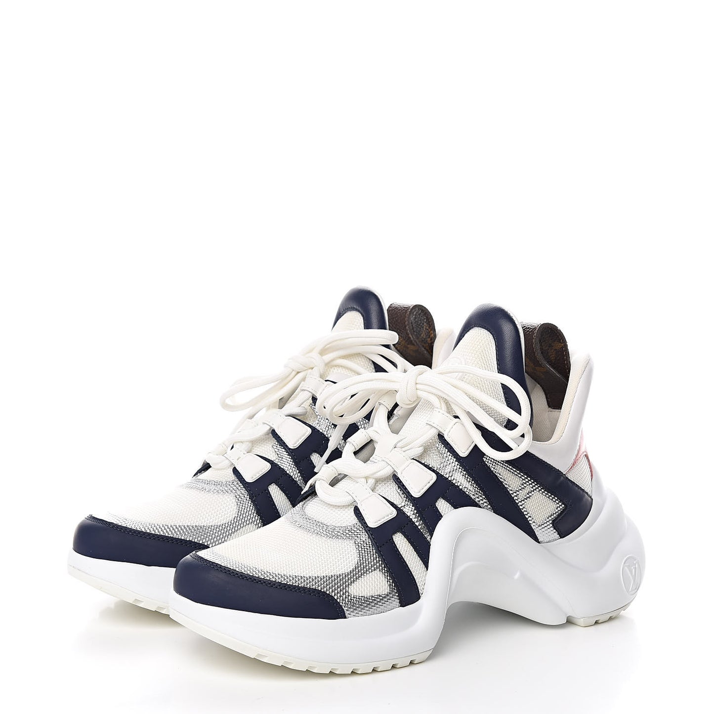 Calfskin Technical Nylon LV Archlight Sneaker 38 White