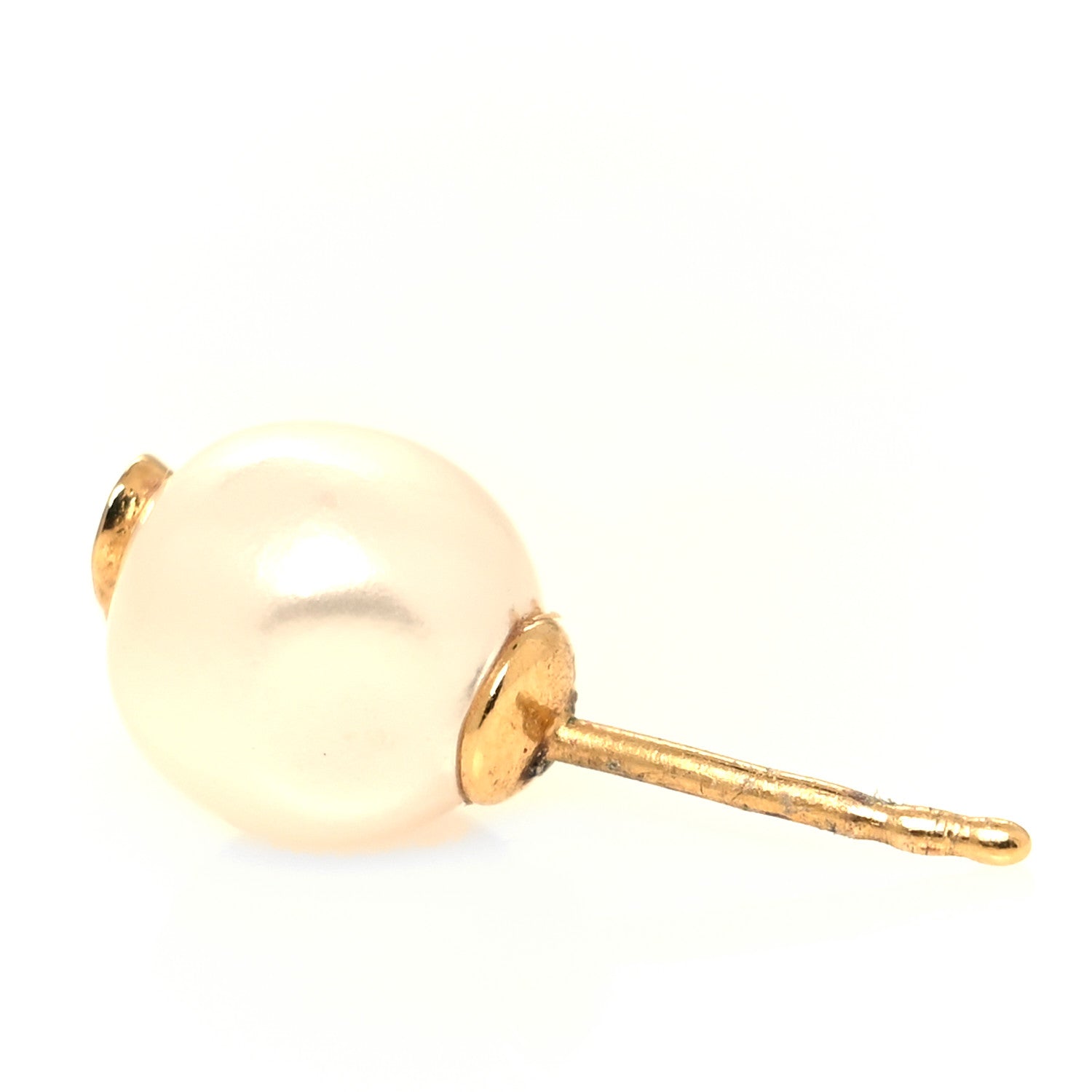 Christian Dior Pearl Shiny-D Earring Gold 3 of 4