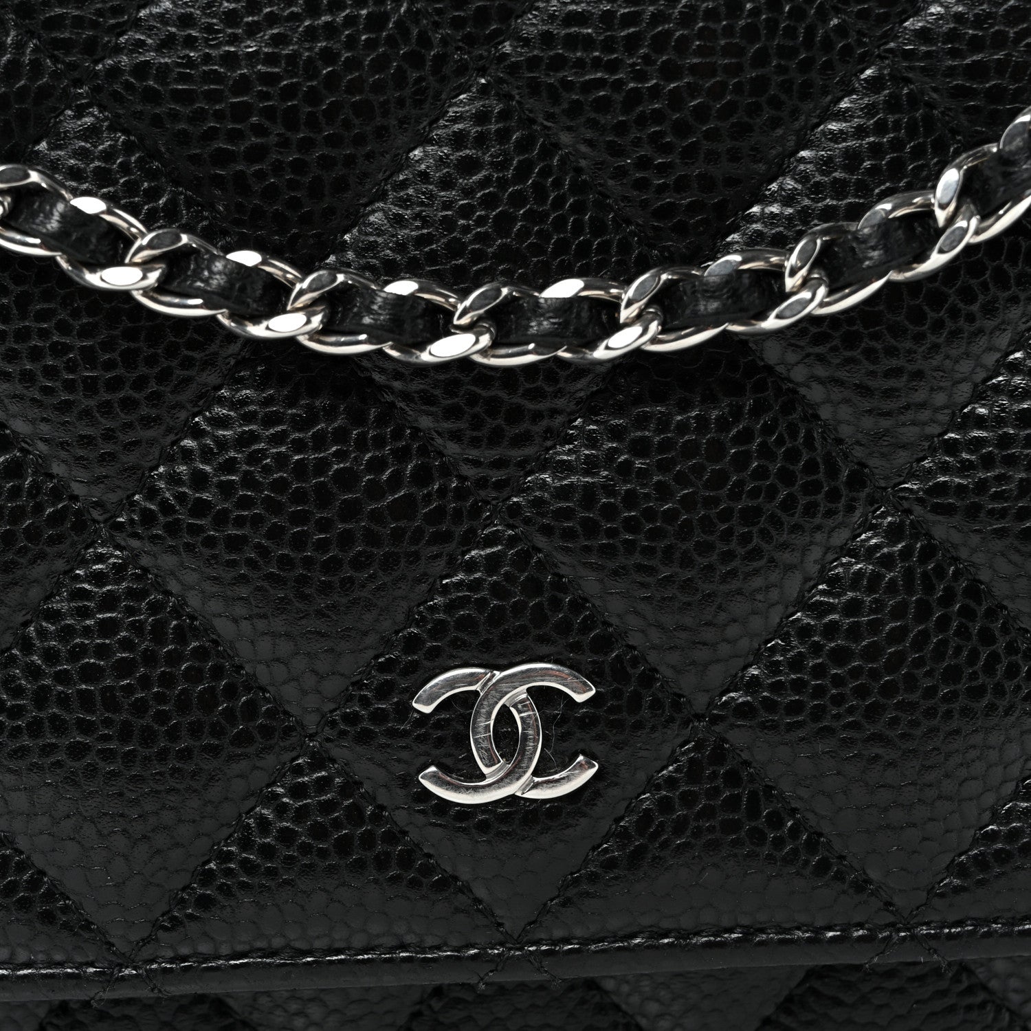 Chanel Caviar Quilted Wallet on Chain WOC Black 9 of 11