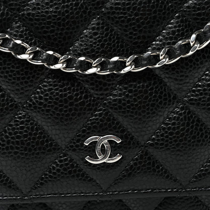 Chanel Caviar Quilted Wallet on Chain WOC Black 9 of 11