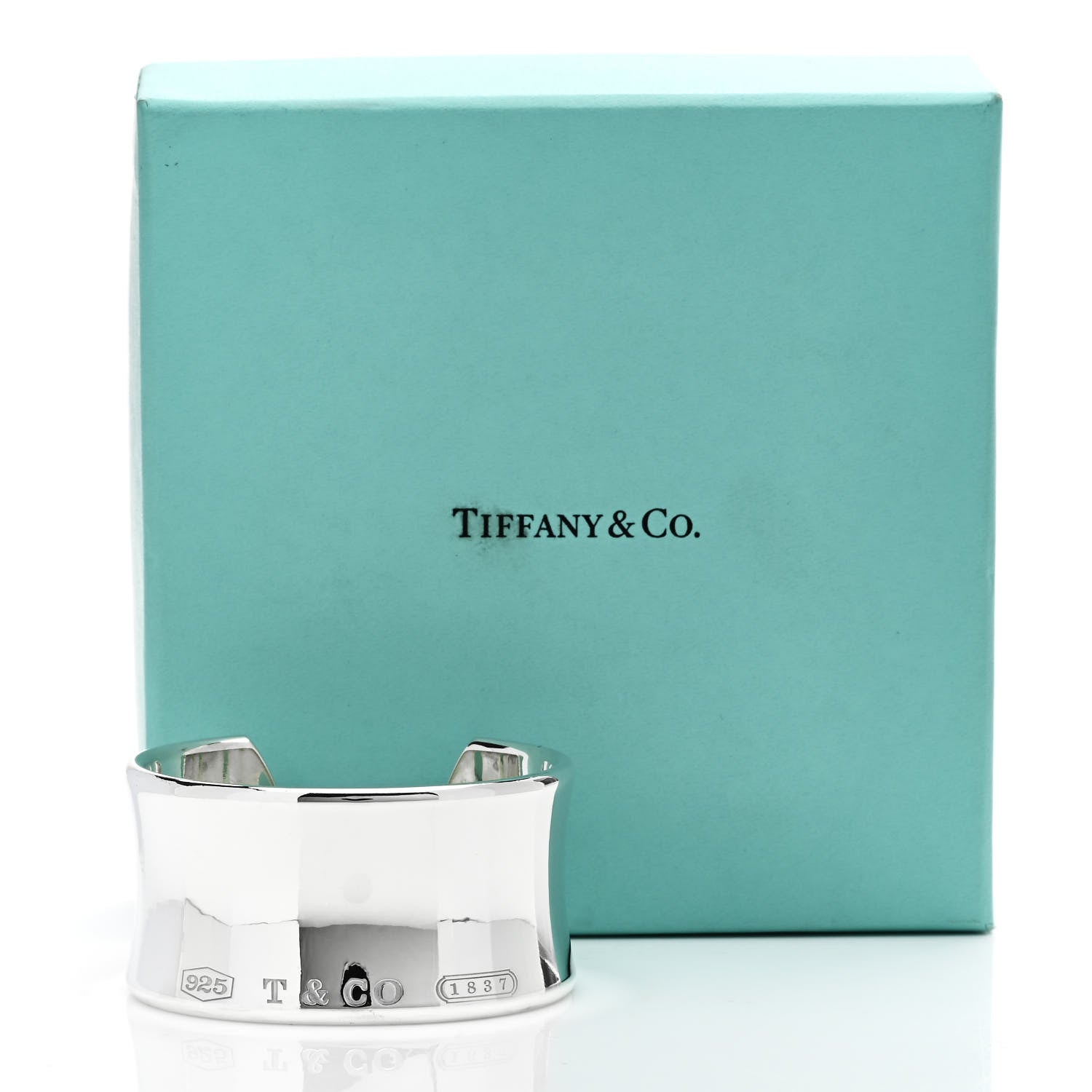 Tiffany Sterling Silver Wide 1837 Cuff Bracelet 4 of 4