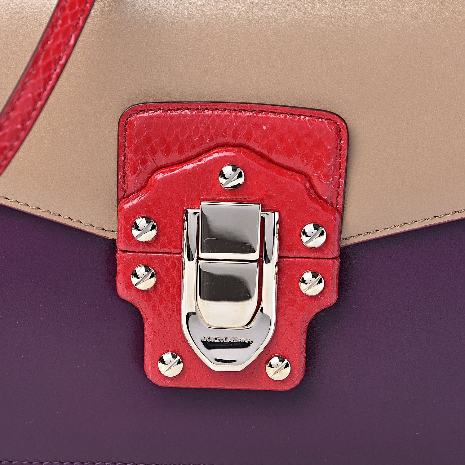 Dolce & Gabbana Calfskin Ayers Lucia Shoulder Bag Ghiaccio Mosto 10 of 11