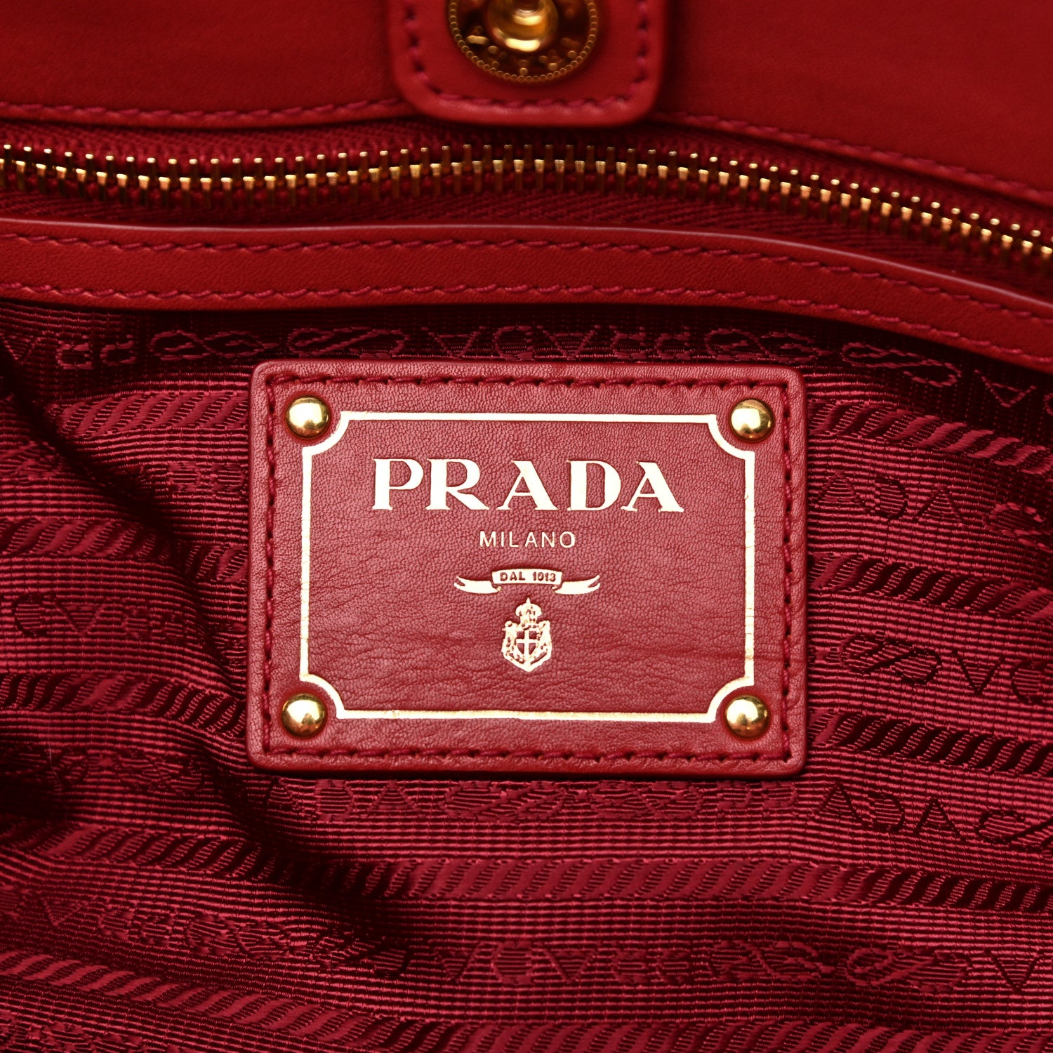 Prada City Calf Large Galleria Double Zip Tote Lacca 6 of 10