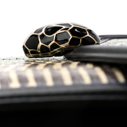 Bulgari Calfskin Snakeskin Serpenti Forever Crossbody Bag Blue Black Multicolor 12 of 12