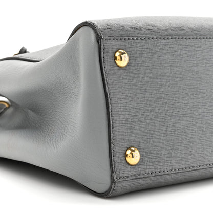 Fendi Vitello Elite Petite 2Jours Tote Grigio Grigio Chiaro 10 of 16
