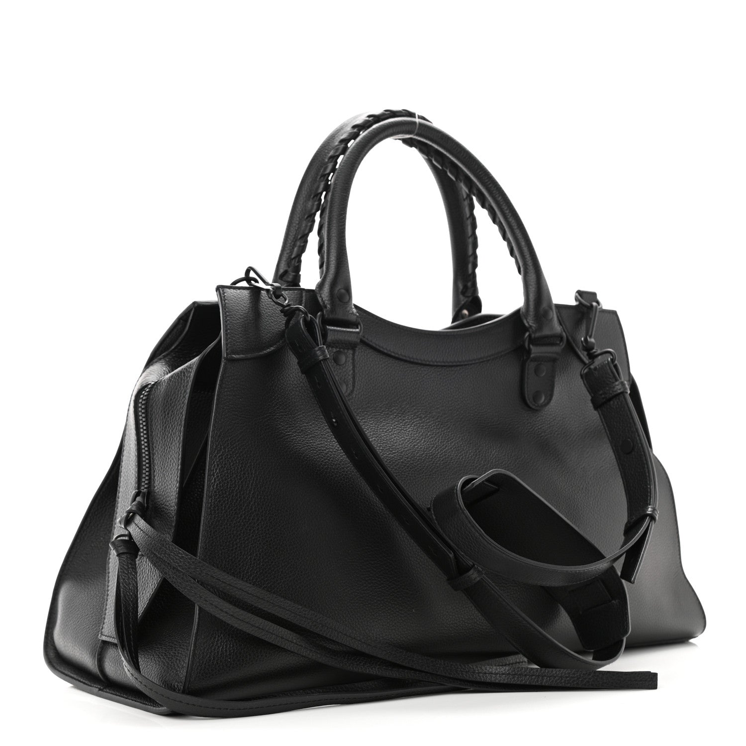Balenciaga Grained Calfskin Neo Classic Black Hardware Medium City Black 3 of 10