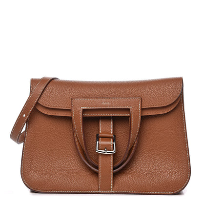 Hermes Taurillon Clemence Halzan 31 Gold 1 of 13