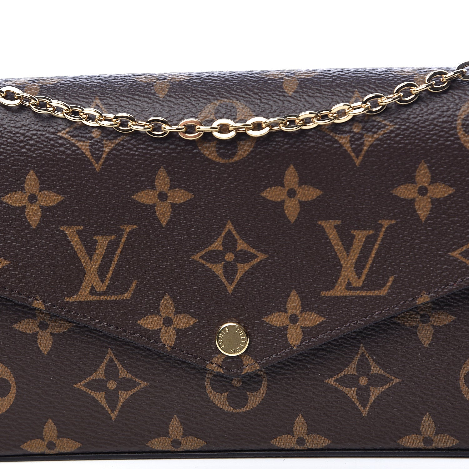 Louis Vuitton Monogram Pochette Felicie Chain Wallet Fuchsia 8 of 10