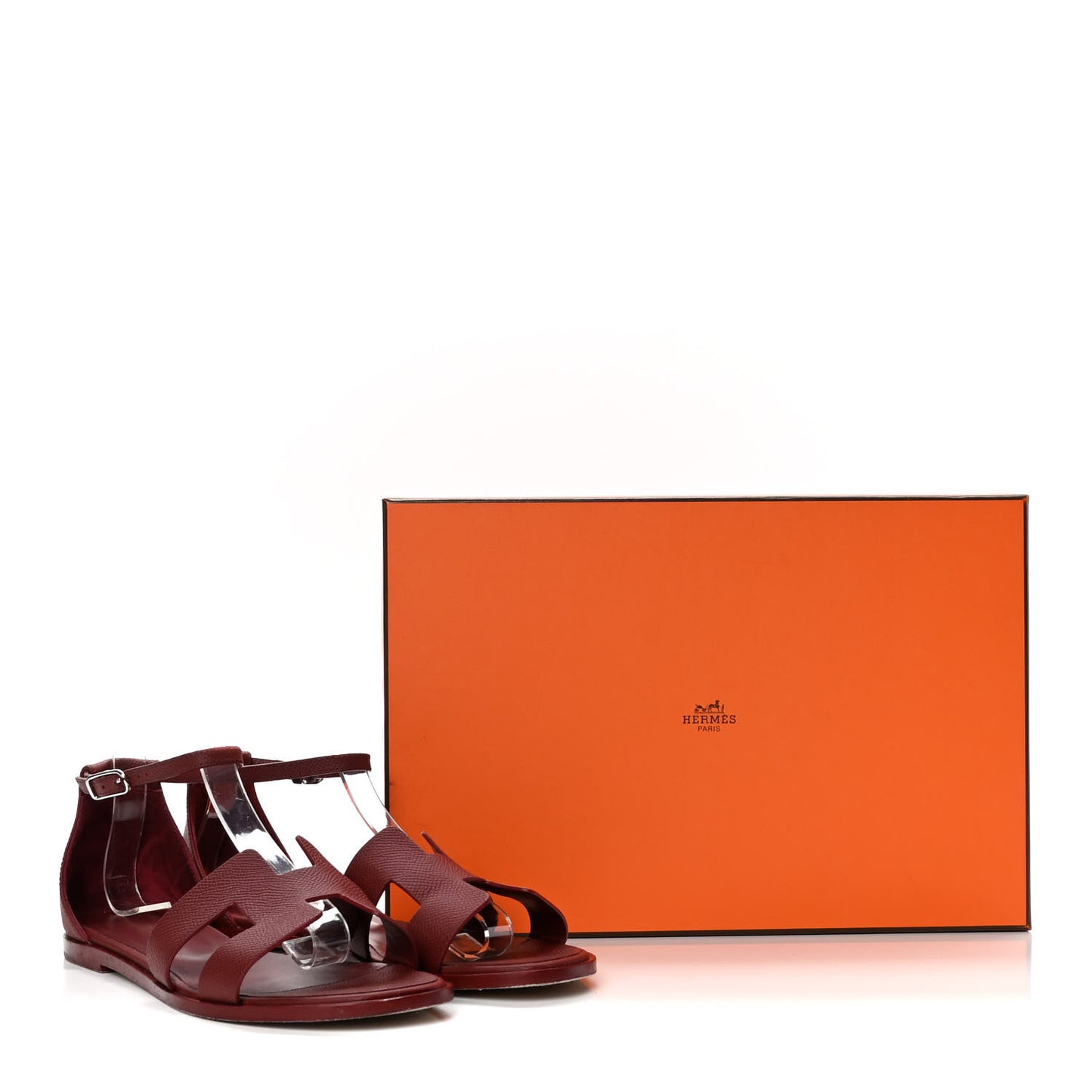 Epsom Santorini Sandals 36.5 Rouge H