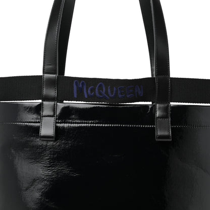 Alexander McQueen Coated Canvas Logo Shopper Tote Black 7 of 11