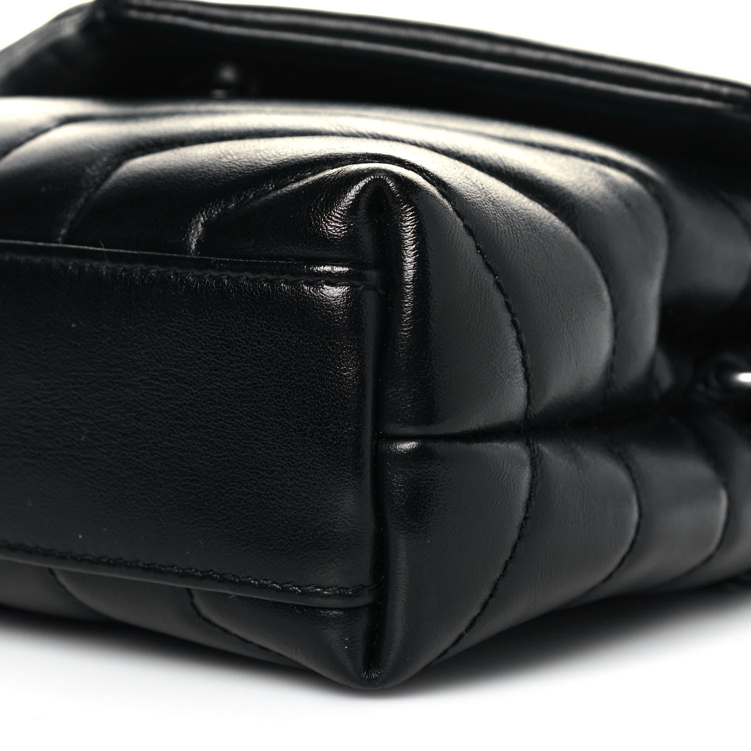 Saint Laurent Calfskin Y Quilted Monogram Toy Loulou Crossbody Bag Black 13 of 14