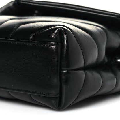 Saint Laurent Calfskin Y Quilted Monogram Toy Loulou Crossbody Bag Black 13 of 14