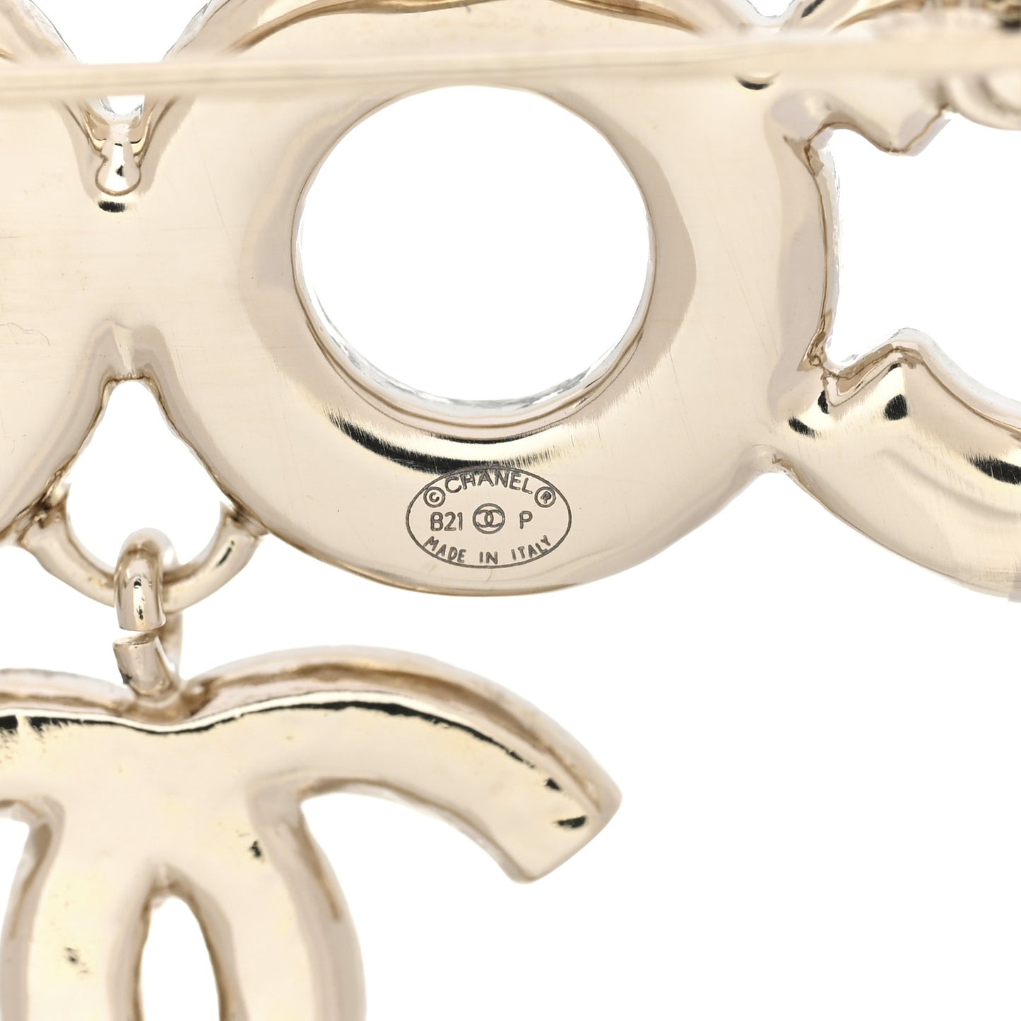Pearl Coco Brooch Gold