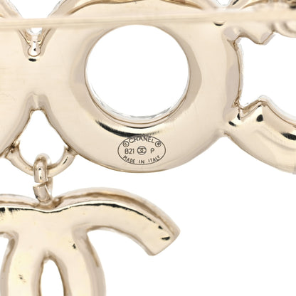 Chanel Pearl Coco Brooch Gold 3 of 3
