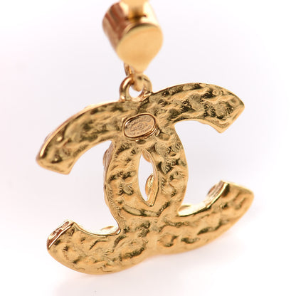 Chanel CC Crystal Drop Earrings Gold 5 of 7