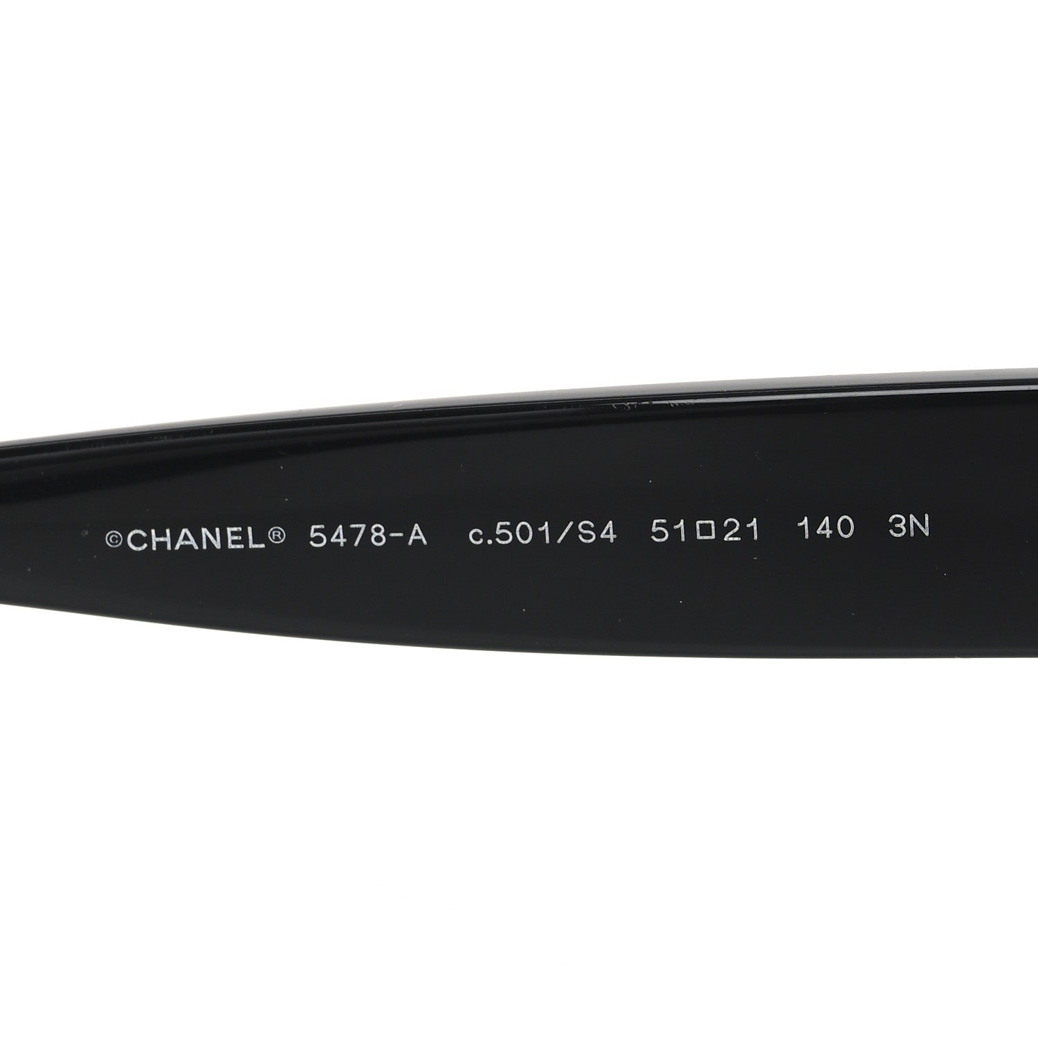 Chanel Acetate Square CC Heart Sunglasses 5478-A Black 5 of 7