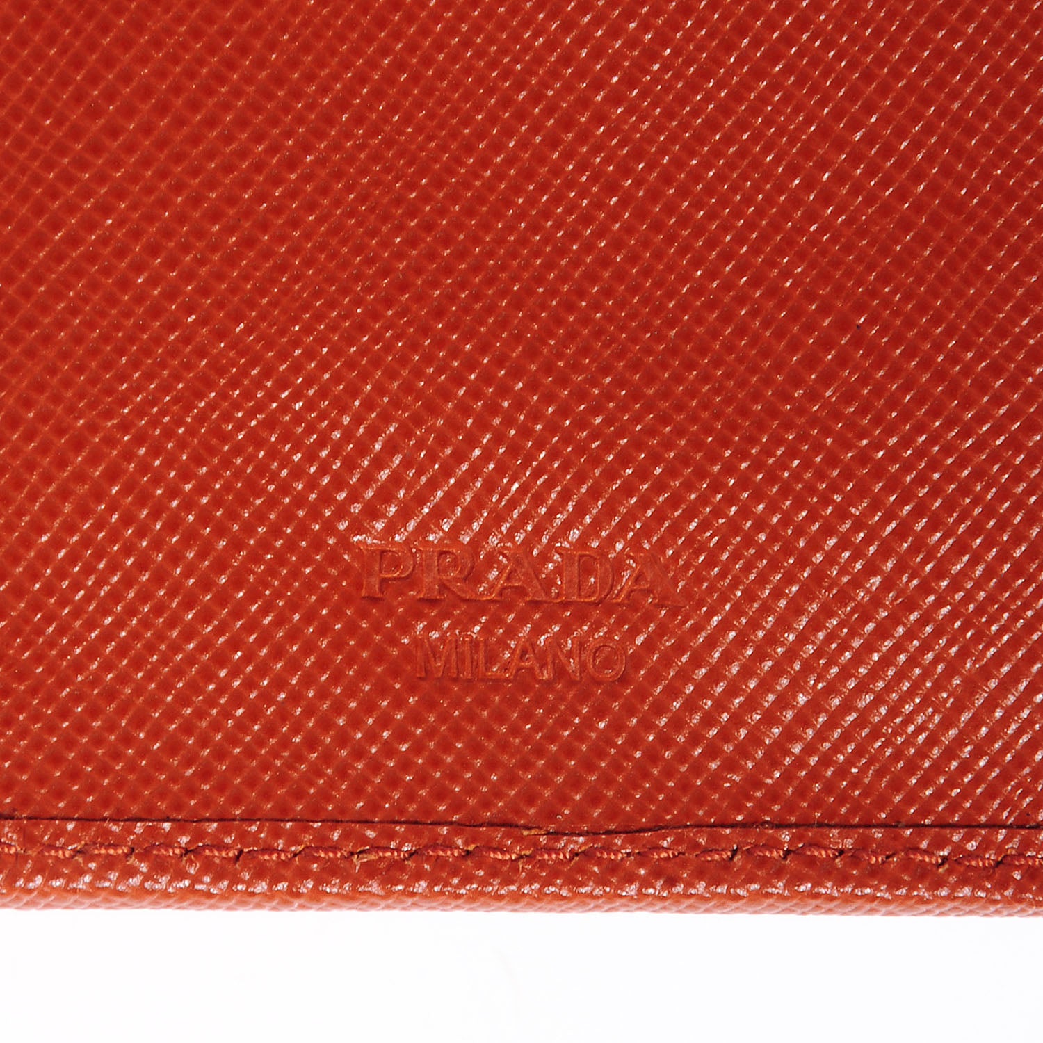 Prada Saffiano Metal Compact Wallet Rame 7 of 8