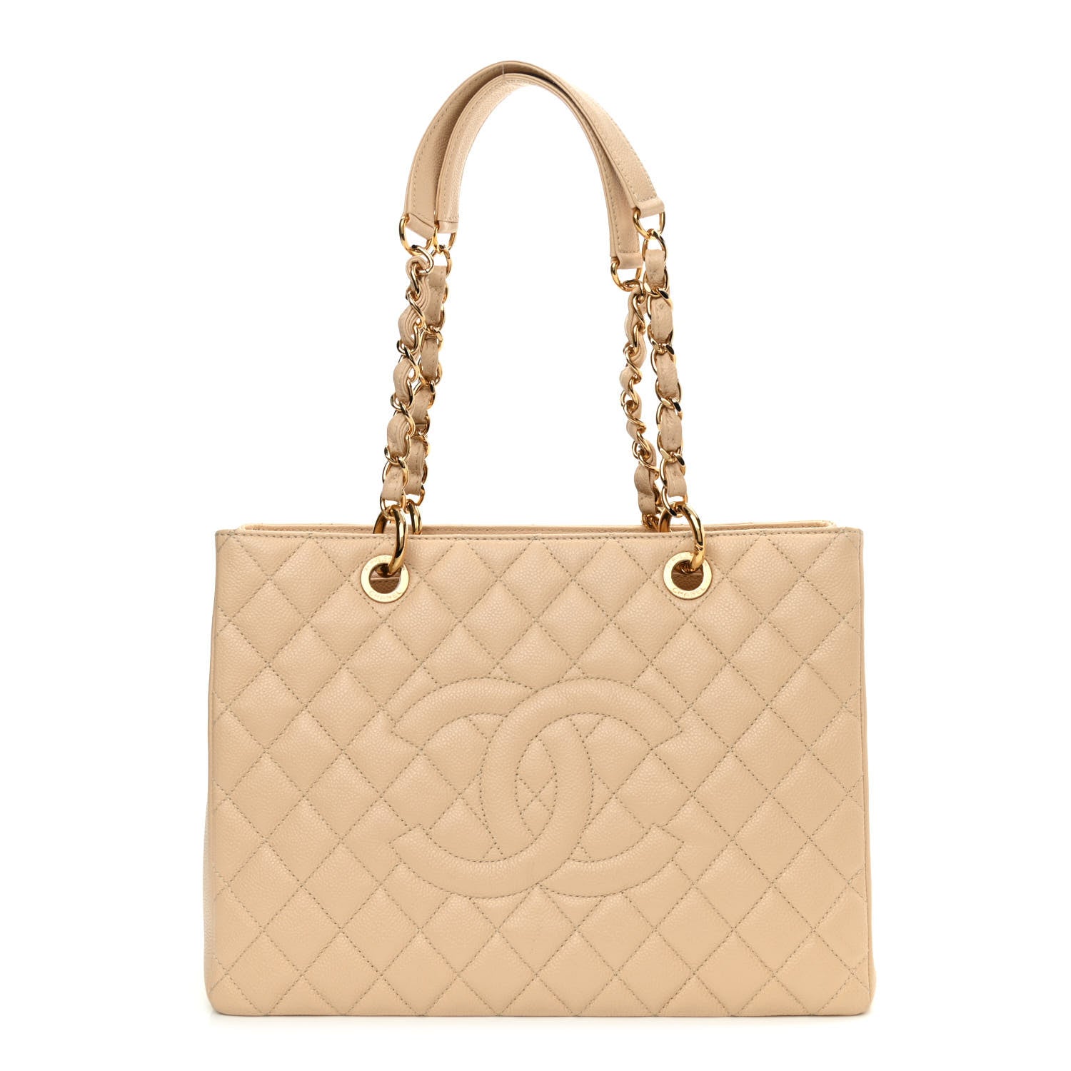 Chanel Caviar Quilted Grand Shopping Tote GST Beige Clair 1 of 10