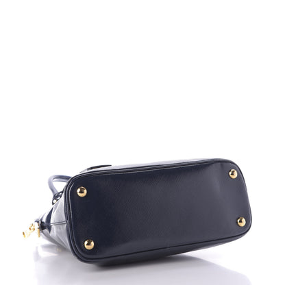 Prada Saffiano Vernice Dome Tote Royal 4 of 9