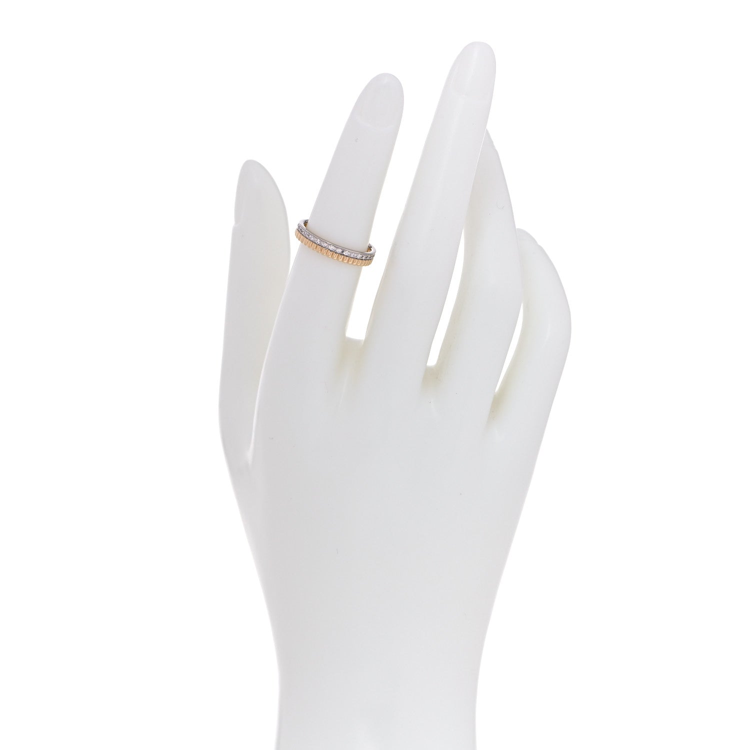 Boucheron 18K Yellow White Gold Diamond Quatre Radiant Wedding Band Ring 51 5.75 2 of 6