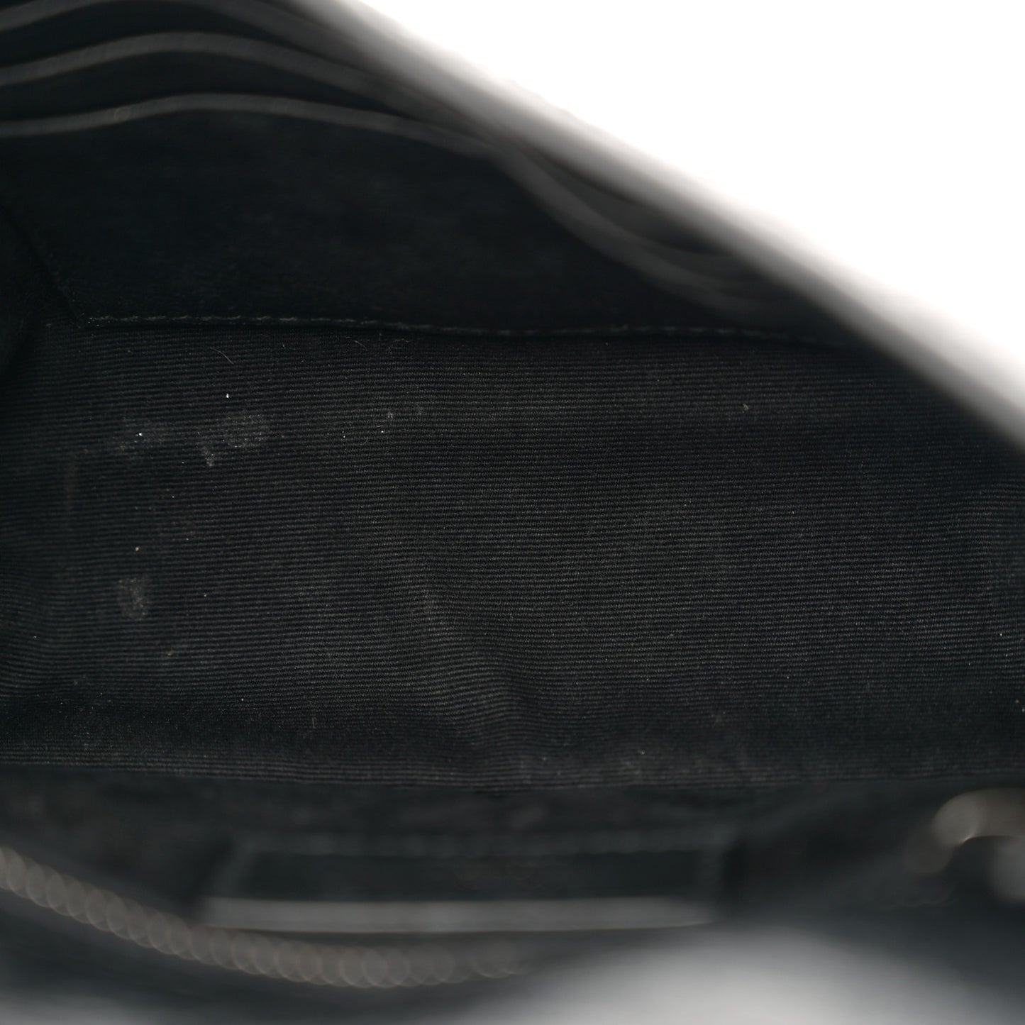 Crinkled Calfskin Matelasse Monogram Niki Chain Wallet Black