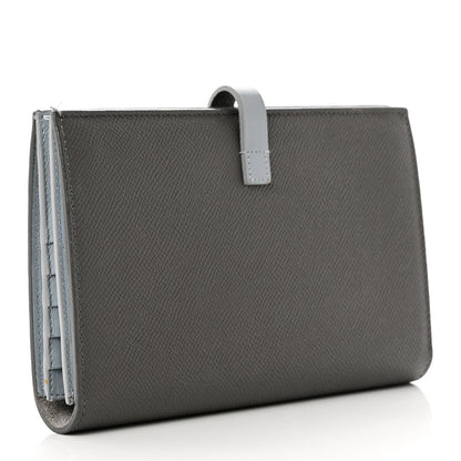 Celine Grained Calfskin Large Multifunction Strap Wallet Grey 3 of 8