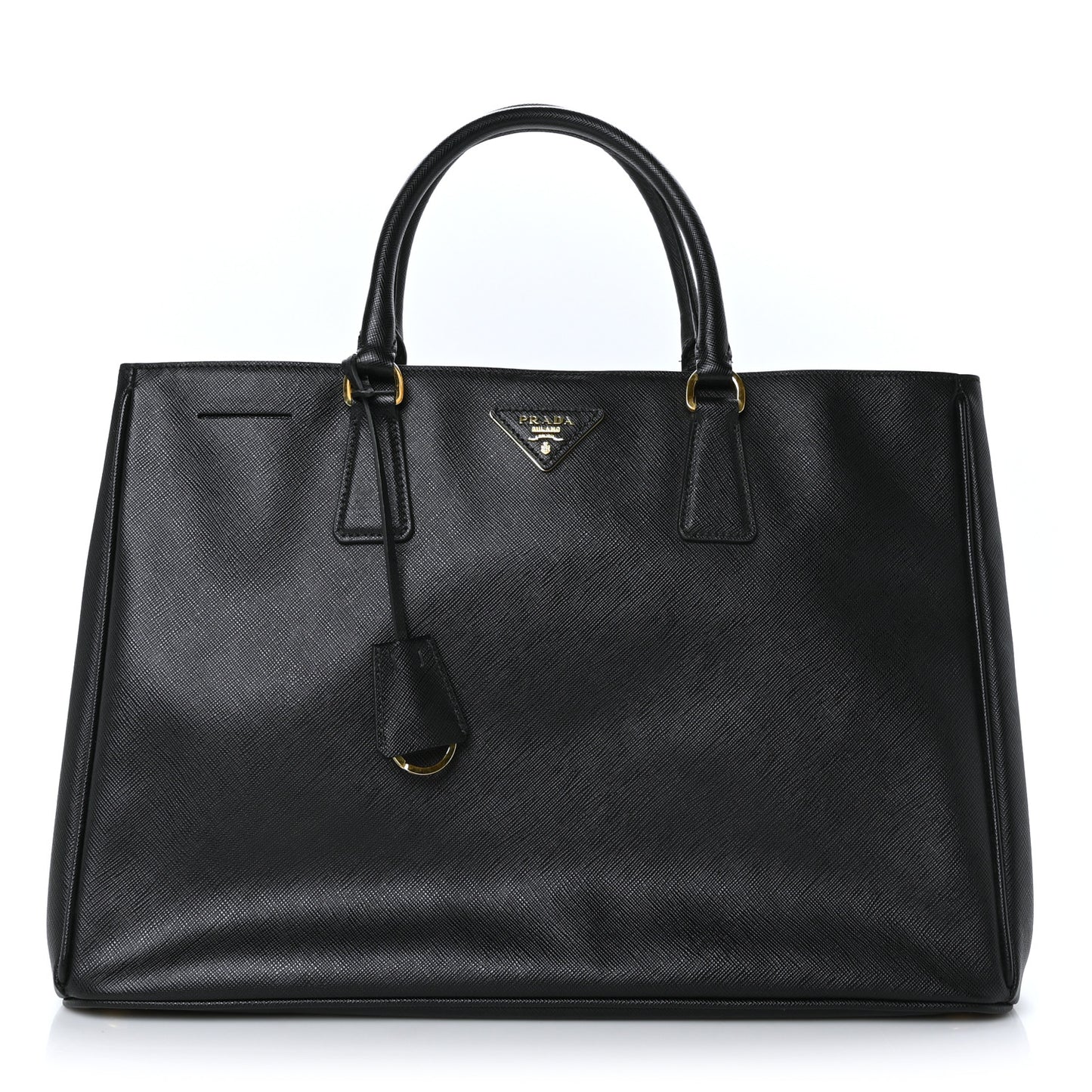 Saffiano Lux Medium Tote Black