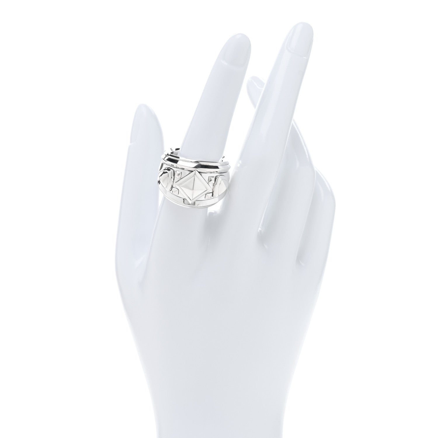 David Yurman Sterling Silver Modern Renaissance Wide Ring 58 8.25 2 of 5