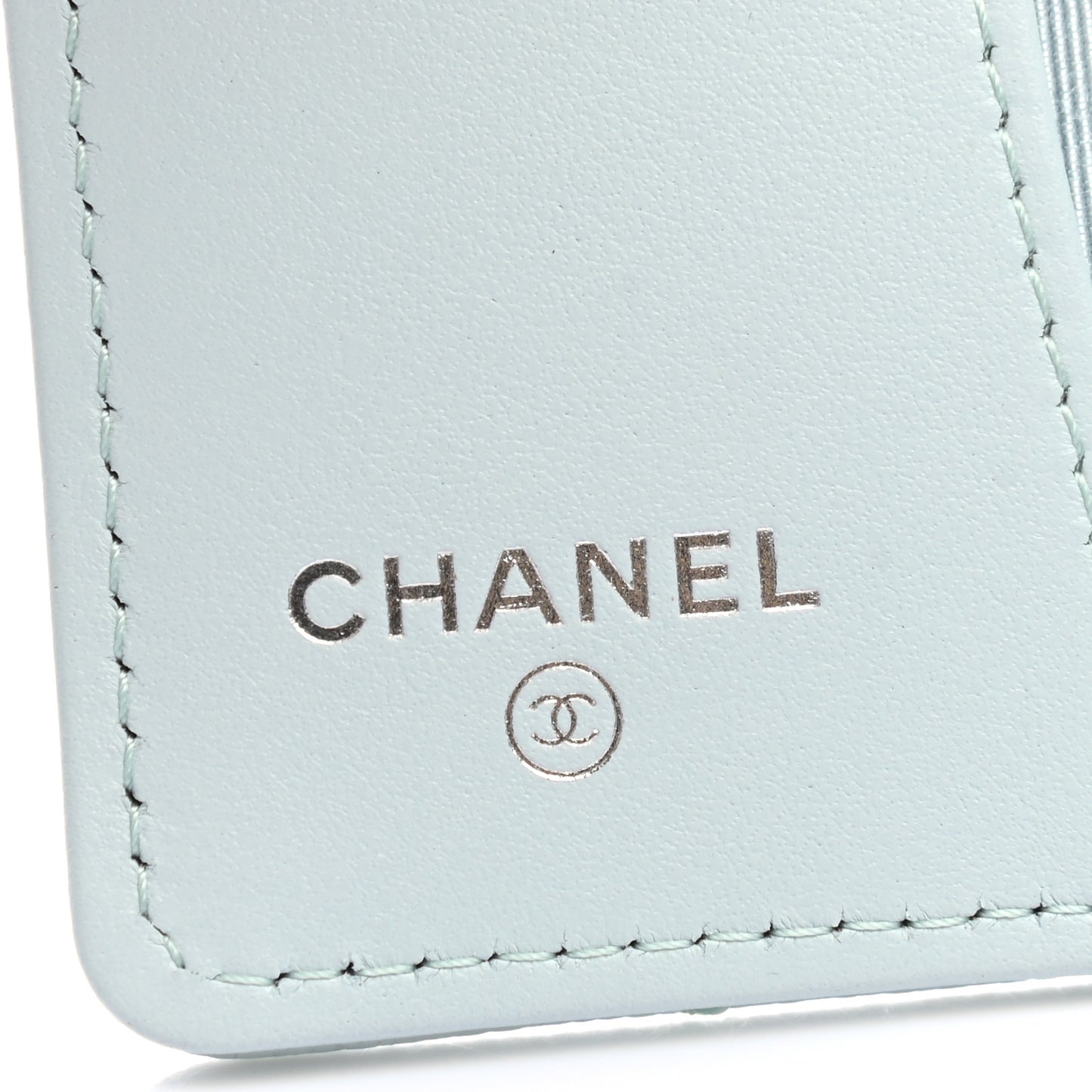 Caviar Quilted Classic 4 Key Holder Wallet Light Blue