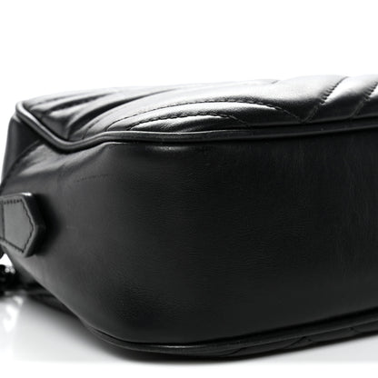 Gucci Calfskin Matelasse Monochrome Small GG Marmont Chain Shoulder Bag Black 9 of 12