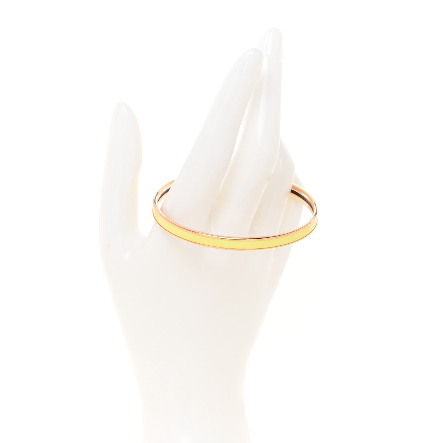 Hermes Enamel Uni Bangle 70 Jaune Citron 2 of 6
