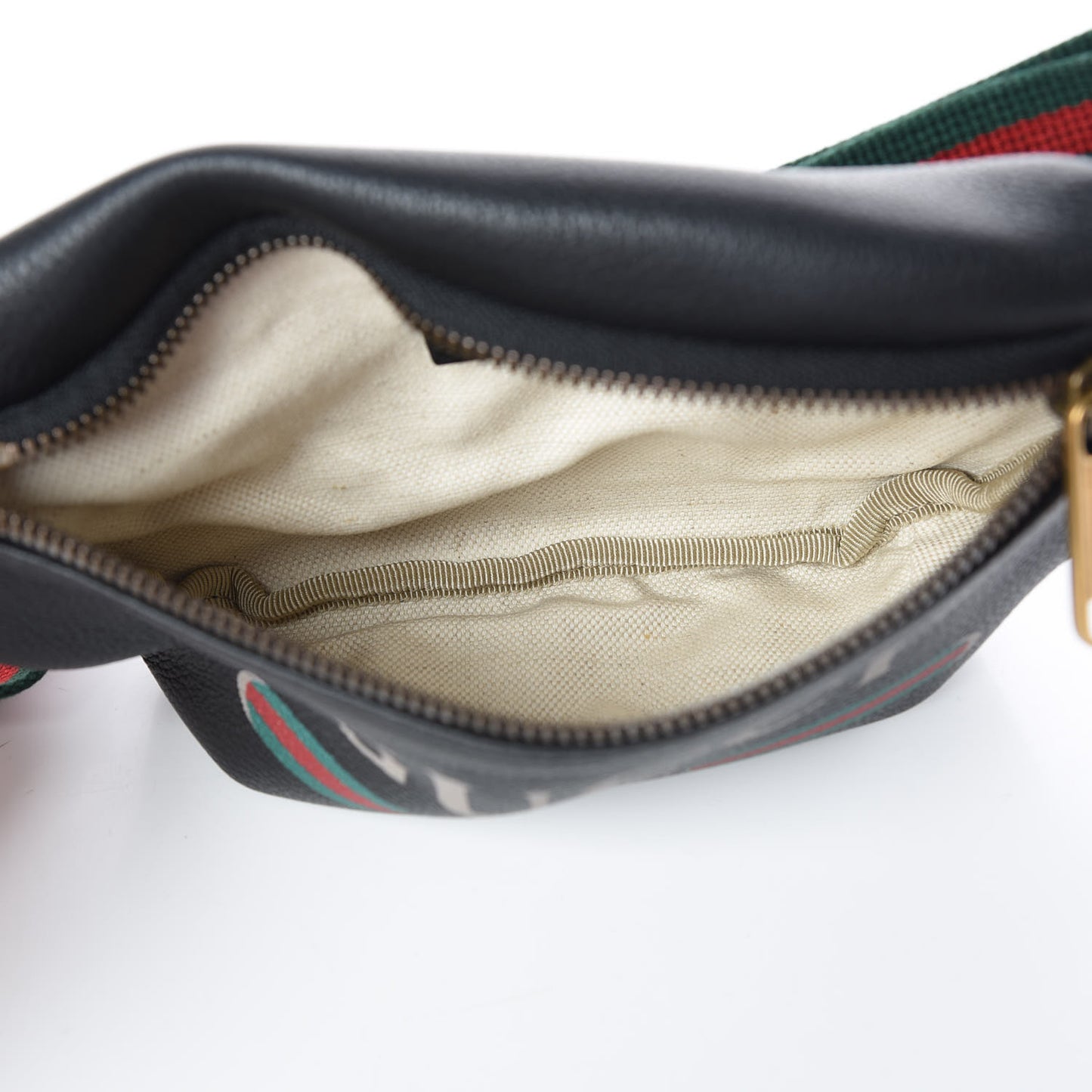 Grained Calfskin Small Logo Belt Bag Black